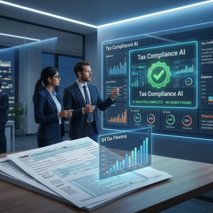 AI tax compliance 2026 dashboard analyzing business tax documents